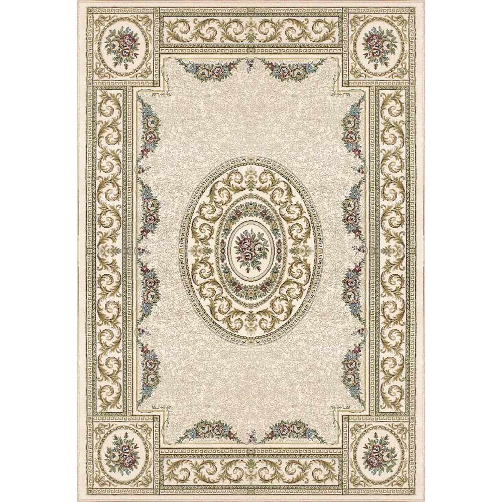 Dynamic Rugs 57226-6464 Ancient Garden 5.3 Ft. X 7.7 Ft. Rectangle Rug in Ivory